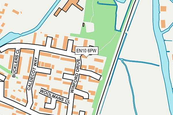 EN10 6PW map - OS OpenMap – Local (Ordnance Survey)