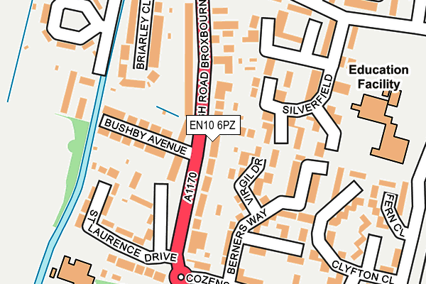 EN10 6PZ map - OS OpenMap – Local (Ordnance Survey)