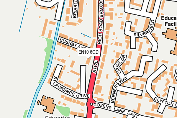 EN10 6QD map - OS OpenMap – Local (Ordnance Survey)