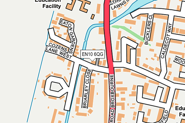 EN10 6QG map - OS OpenMap – Local (Ordnance Survey)