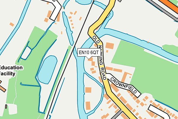 EN10 6QT map - OS OpenMap – Local (Ordnance Survey)