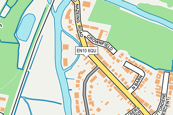 EN10 6QU map - OS OpenMap – Local (Ordnance Survey)