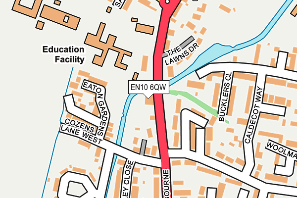 EN10 6QW map - OS OpenMap – Local (Ordnance Survey)