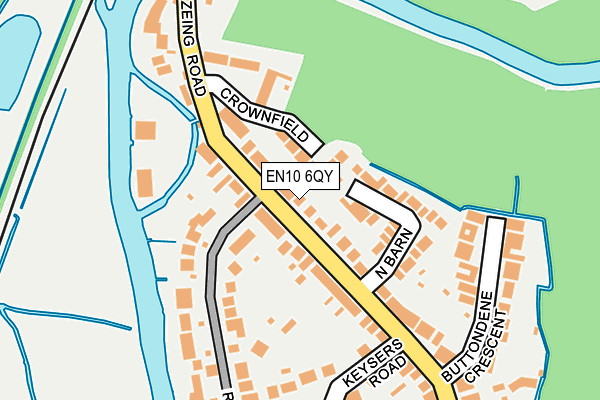 EN10 6QY map - OS OpenMap – Local (Ordnance Survey)