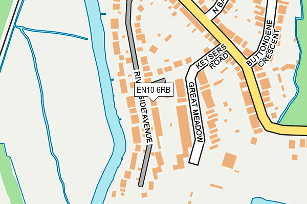 EN10 6RB map - OS OpenMap – Local (Ordnance Survey)