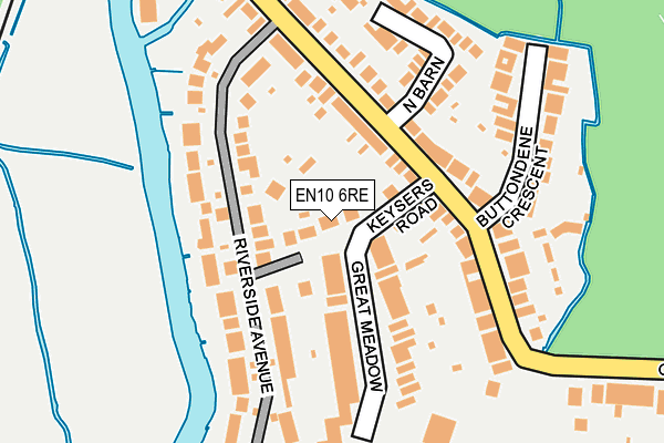 EN10 6RE map - OS OpenMap – Local (Ordnance Survey)