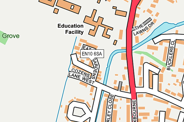 EN10 6SA map - OS OpenMap – Local (Ordnance Survey)