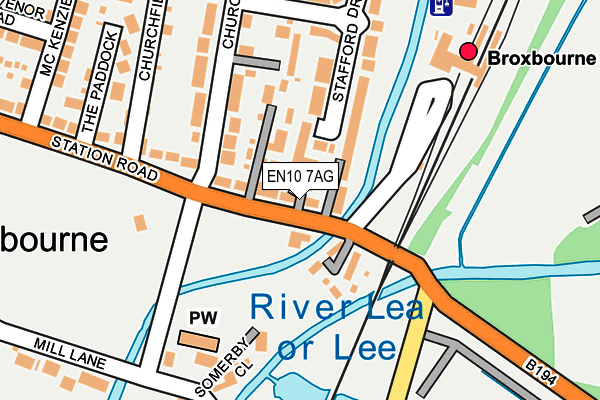 EN10 7AG map - OS OpenMap – Local (Ordnance Survey)