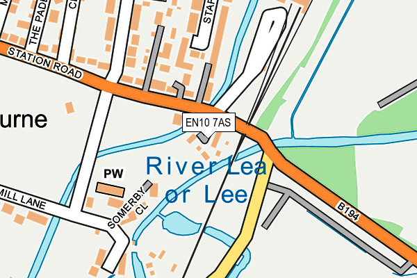 EN10 7AS map - OS OpenMap – Local (Ordnance Survey)