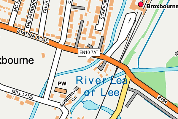 EN10 7AT map - OS OpenMap – Local (Ordnance Survey)