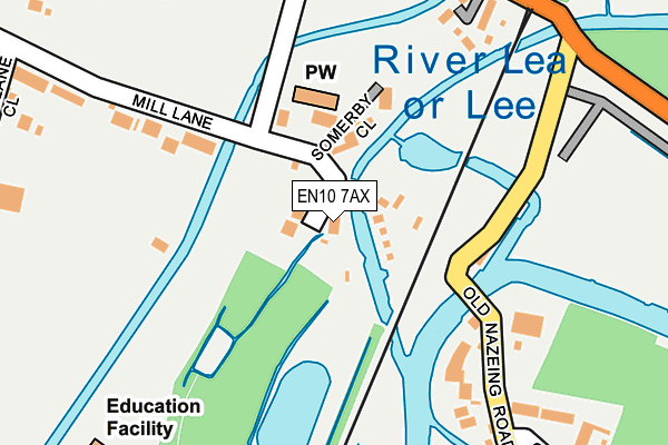 EN10 7AX map - OS OpenMap – Local (Ordnance Survey)