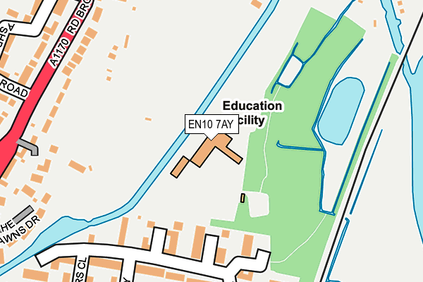 EN10 7AY map - OS OpenMap – Local (Ordnance Survey)