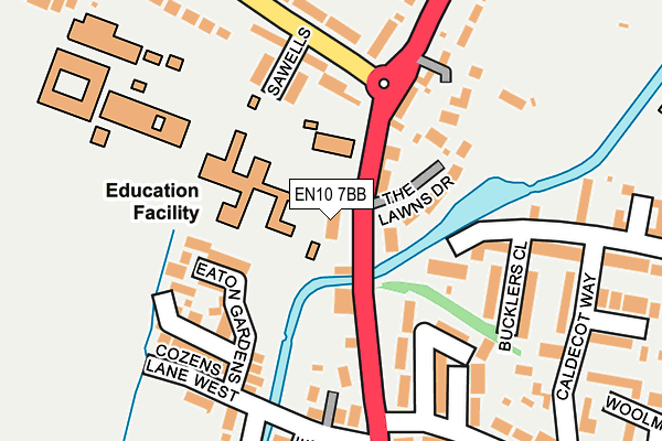 EN10 7BB map - OS OpenMap – Local (Ordnance Survey)