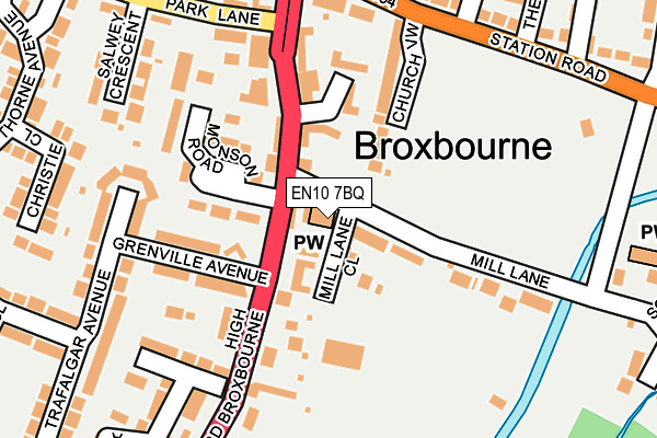 EN10 7BQ map - OS OpenMap – Local (Ordnance Survey)