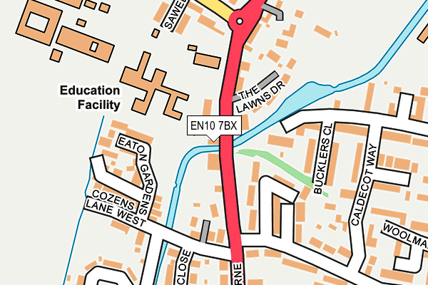 EN10 7BX map - OS OpenMap – Local (Ordnance Survey)