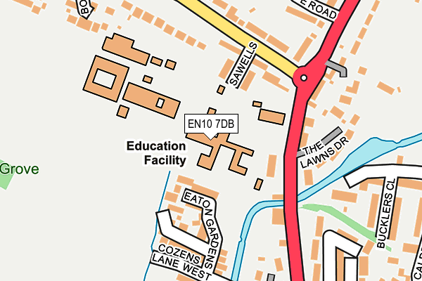 EN10 7DB map - OS OpenMap – Local (Ordnance Survey)