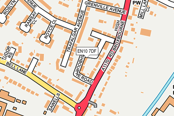 EN10 7DF map - OS OpenMap – Local (Ordnance Survey)