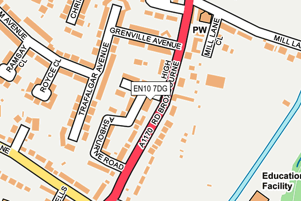 EN10 7DG map - OS OpenMap – Local (Ordnance Survey)