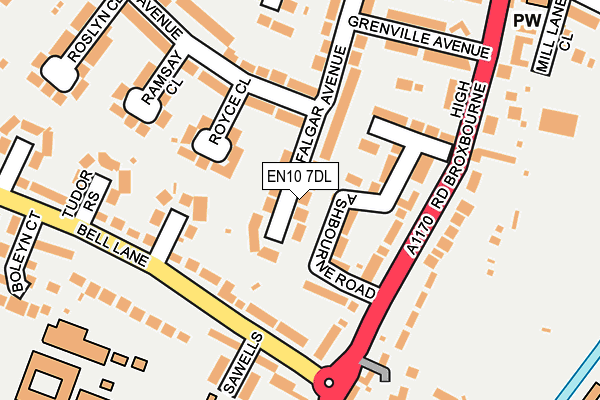 EN10 7DL map - OS OpenMap – Local (Ordnance Survey)