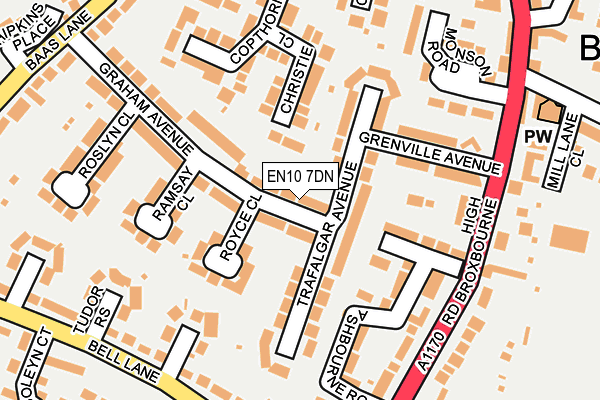 EN10 7DN map - OS OpenMap – Local (Ordnance Survey)