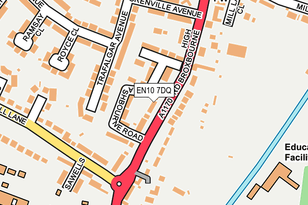 EN10 7DQ map - OS OpenMap – Local (Ordnance Survey)