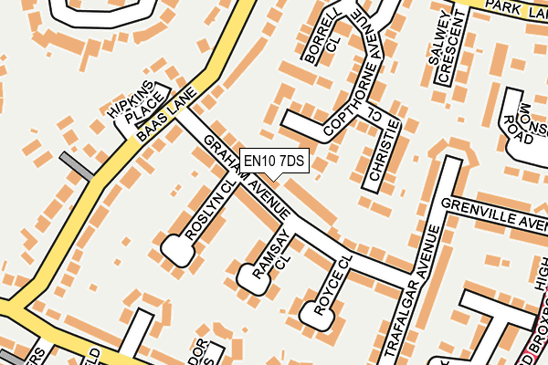 EN10 7DS map - OS OpenMap – Local (Ordnance Survey)