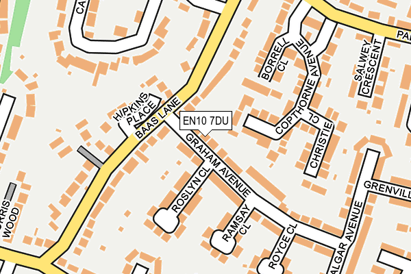 EN10 7DU map - OS OpenMap – Local (Ordnance Survey)