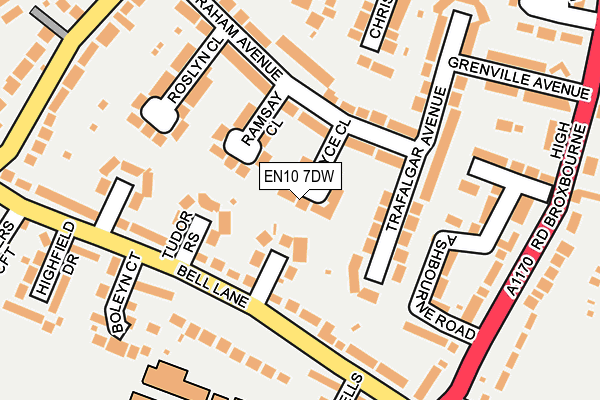 EN10 7DW map - OS OpenMap – Local (Ordnance Survey)