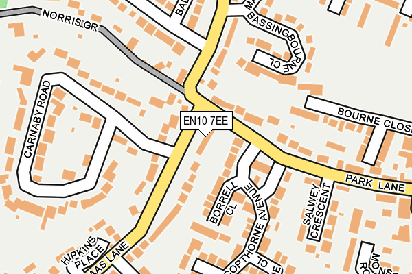 EN10 7EE map - OS OpenMap – Local (Ordnance Survey)