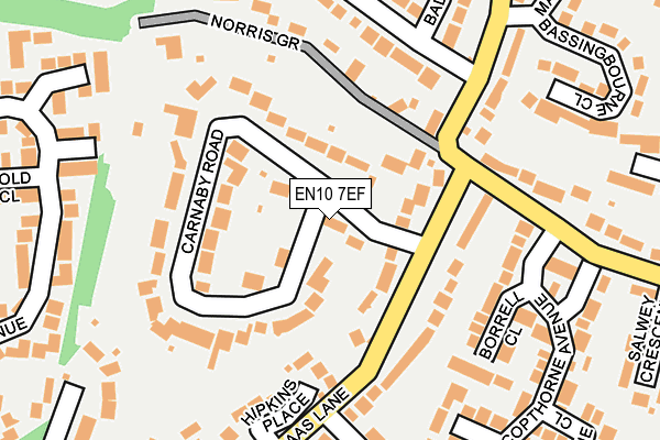 EN10 7EF map - OS OpenMap – Local (Ordnance Survey)