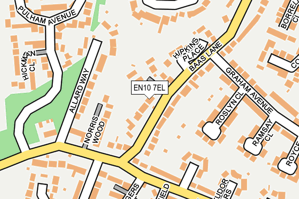 EN10 7EL map - OS OpenMap – Local (Ordnance Survey)