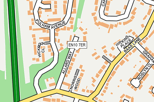 EN10 7ER map - OS OpenMap – Local (Ordnance Survey)