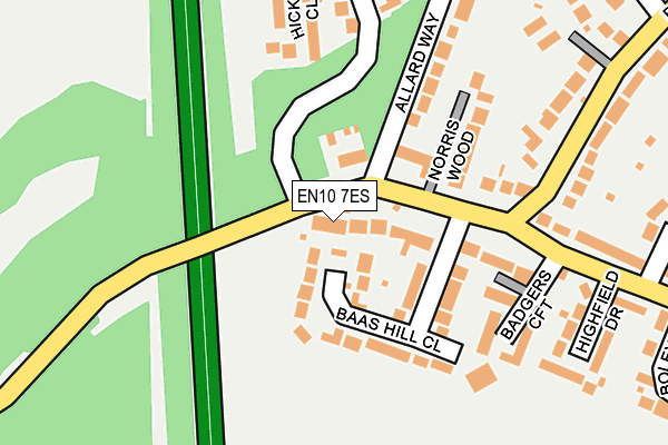 EN10 7ES map - OS OpenMap – Local (Ordnance Survey)