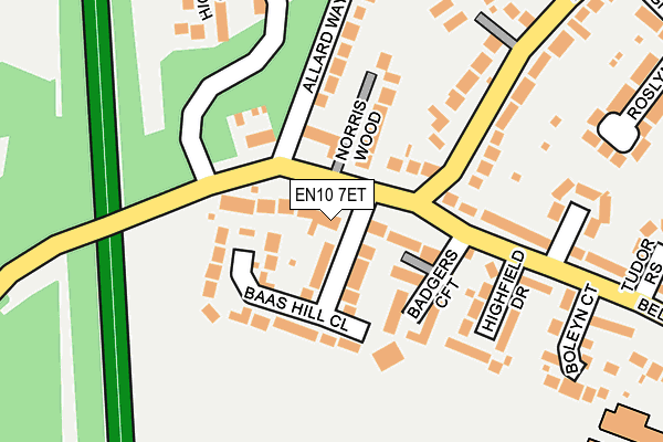 EN10 7ET map - OS OpenMap – Local (Ordnance Survey)