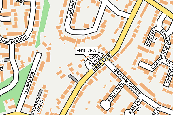 EN10 7EW map - OS OpenMap – Local (Ordnance Survey)