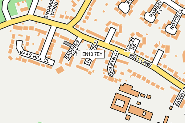 EN10 7EY map - OS OpenMap – Local (Ordnance Survey)