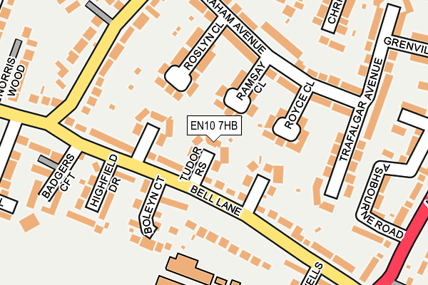 EN10 7HB map - OS OpenMap – Local (Ordnance Survey)