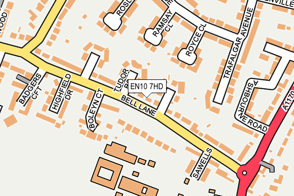 EN10 7HD map - OS OpenMap – Local (Ordnance Survey)