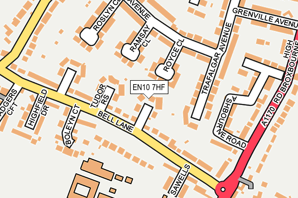 EN10 7HF map - OS OpenMap – Local (Ordnance Survey)