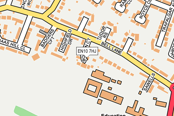 EN10 7HJ map - OS OpenMap – Local (Ordnance Survey)