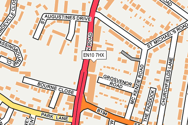 EN10 7HX map - OS OpenMap – Local (Ordnance Survey)