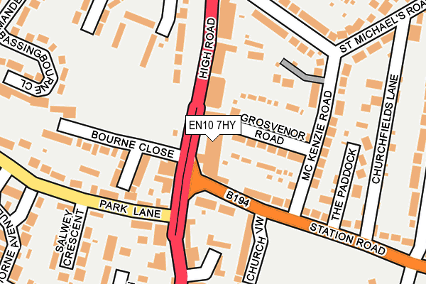 EN10 7HY map - OS OpenMap – Local (Ordnance Survey)