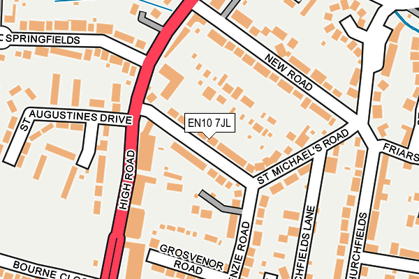 EN10 7JL map - OS OpenMap – Local (Ordnance Survey)