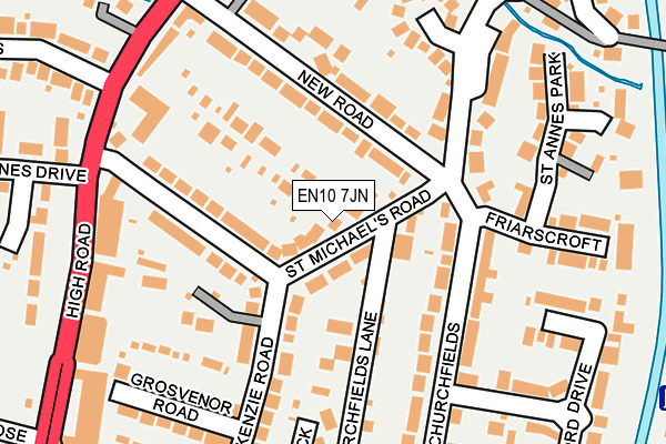 EN10 7JN map - OS OpenMap – Local (Ordnance Survey)