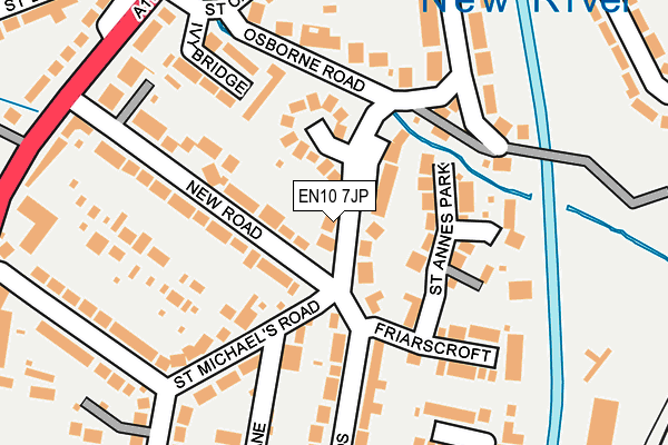 EN10 7JP map - OS OpenMap – Local (Ordnance Survey)