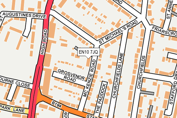 EN10 7JQ map - OS OpenMap – Local (Ordnance Survey)