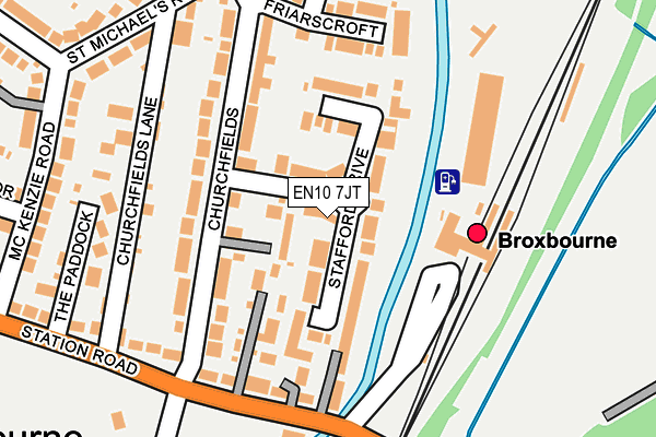 EN10 7JT map - OS OpenMap – Local (Ordnance Survey)