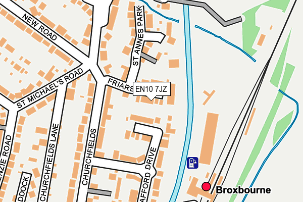 EN10 7JZ map - OS OpenMap – Local (Ordnance Survey)