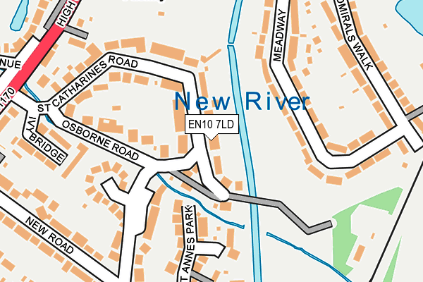 EN10 7LD map - OS OpenMap – Local (Ordnance Survey)