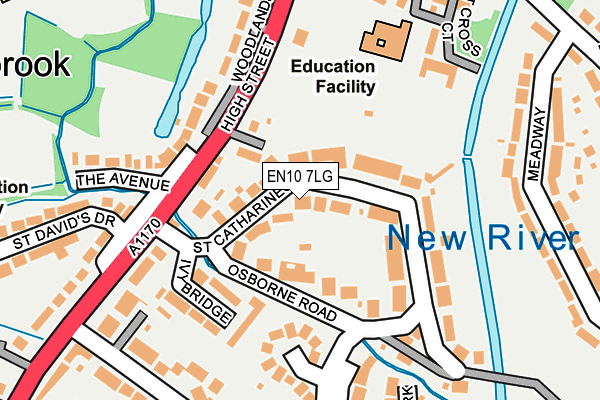 EN10 7LG map - OS OpenMap – Local (Ordnance Survey)